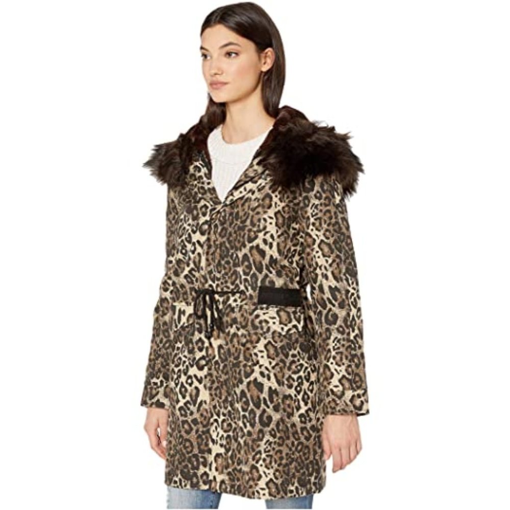 Avec Les Filles Faux Fur Lined 3-in-1 Leopard